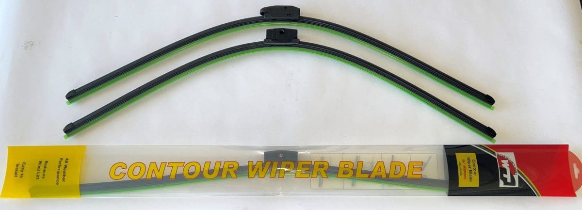 A pair of windshield wiper blades with the words " your whiper blade ".