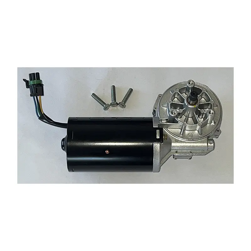 A black and silver motor with two wires